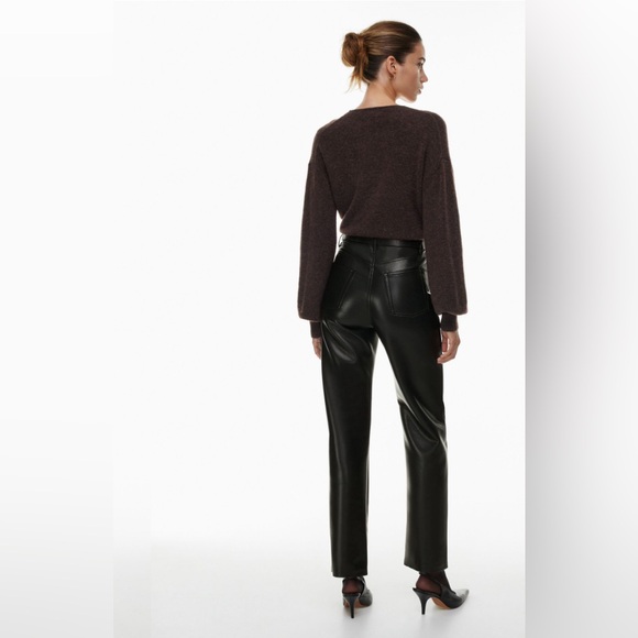 🧙Wilfred, Melina vegan leather pants (aubergine) - Picture 1 of 6